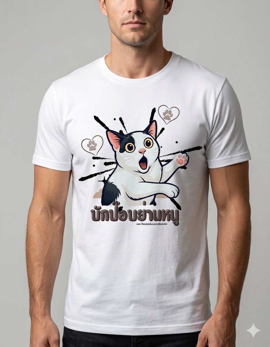 เสื้อยืดป๊อบคอร์นบนผู้ชาย
