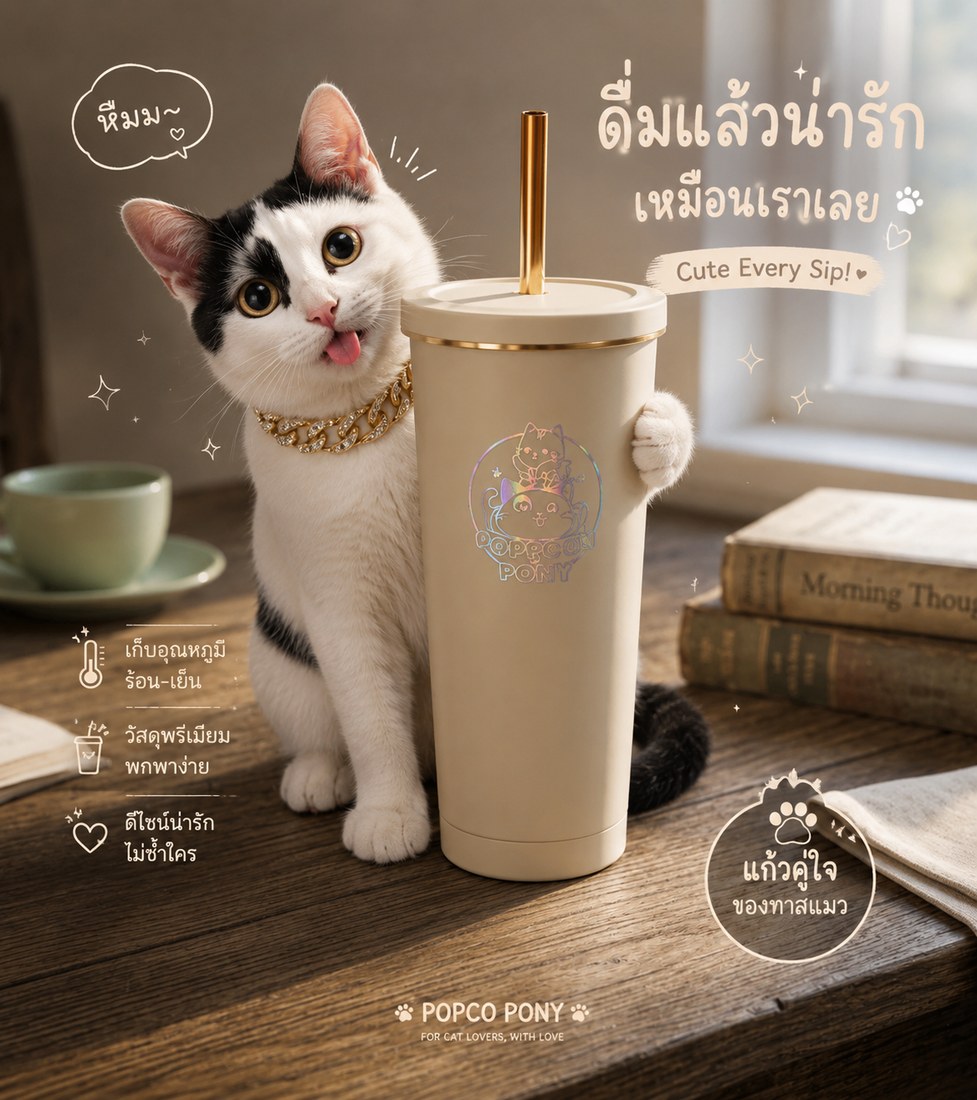 ป๊อบคอร์นกับแก้วน้ำ POPCORN PONY